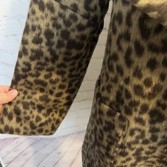 Helene Berman X Anthropologie Faux Feather Leopard Jacket size 6 - Picture 5 of 10